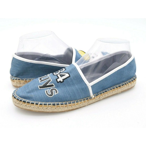 Sam Edelman Leni Flats Women 8 Espadrille Blue Fabric Fries B4 Guys Slip On Shoe - Picture 1 of 9